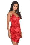 Red Crushed Velvet dress