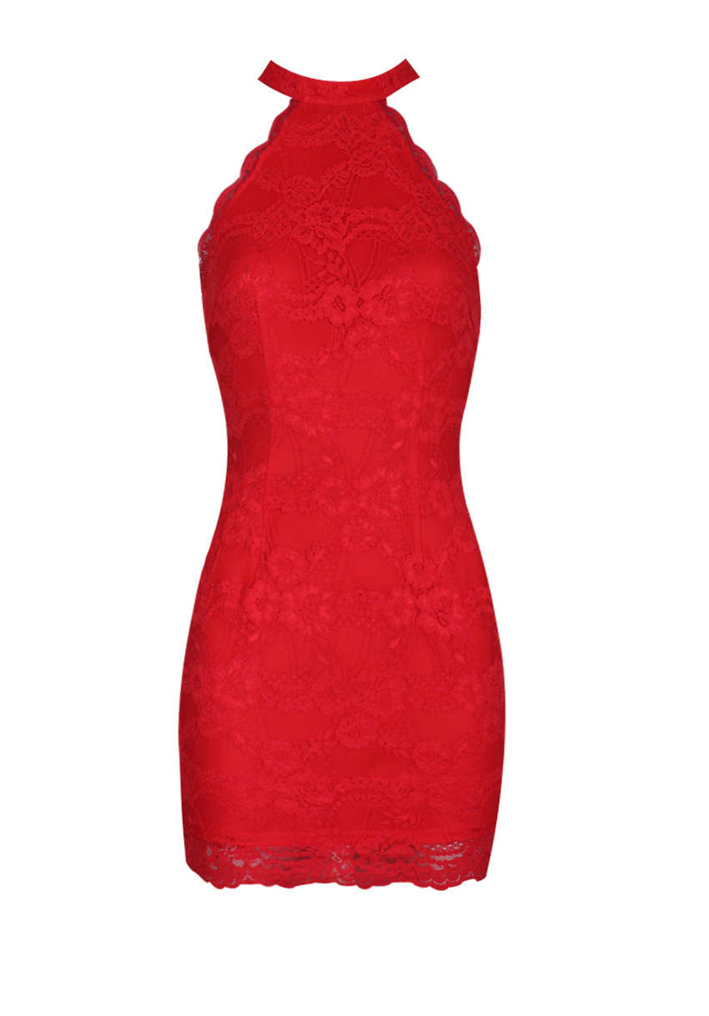 ax paris red lace dress Red Lace Detailed Maxi Dress AX Paris