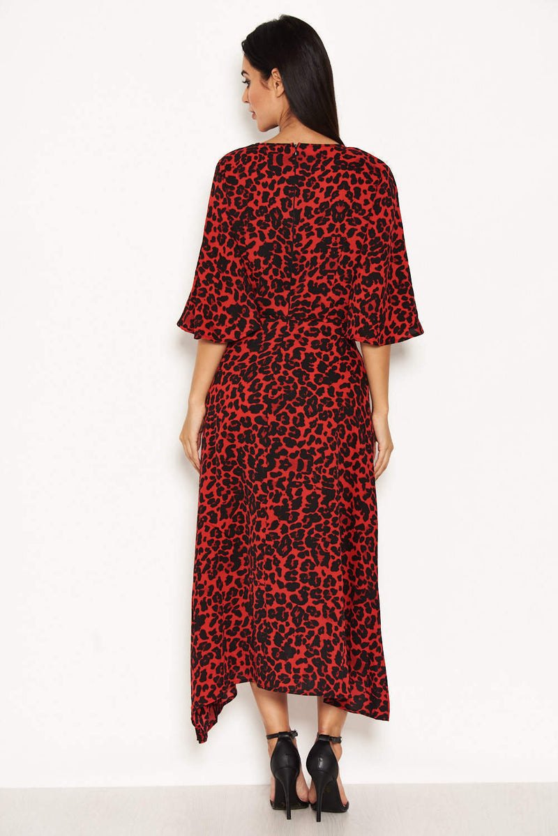 Red Leopard Printed Maxi Dress – AX Paris