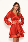 Red Satin Dress