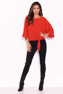 Red Wide Sleeve Top