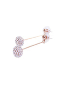 Rose Gold Diamante Ball Earrings