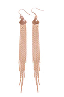 Rose Gold Sleek Drop Earrings