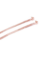 Rose Gold Square Sleek Drop Earrings