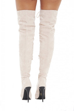 Thigh Lace Up Boot Heels