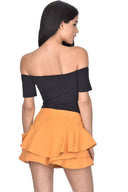 Mustard Frill Skort Shorts