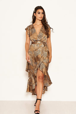 Stone Snake Printed Midi Dress