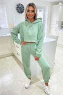 Sage Cropped Hoodie Lounge Set