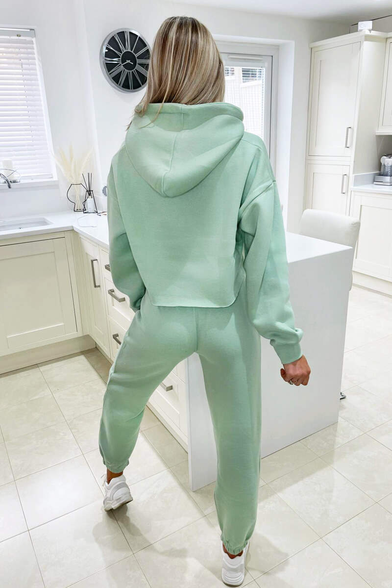 Sage Cropped Hoodie Lounge Set