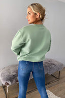 Sage Liberte Printed Sweatshirt