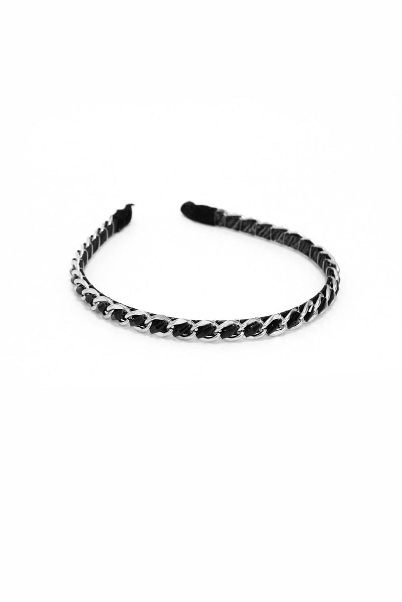 Silver Chain Slim Headband