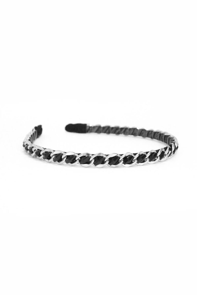 Silver Chain Slim Headband