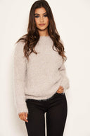 Silver Chenille Knitted Jumper