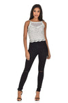 Silver Crochet Top