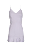 Silver Frill Hem Mini Dress