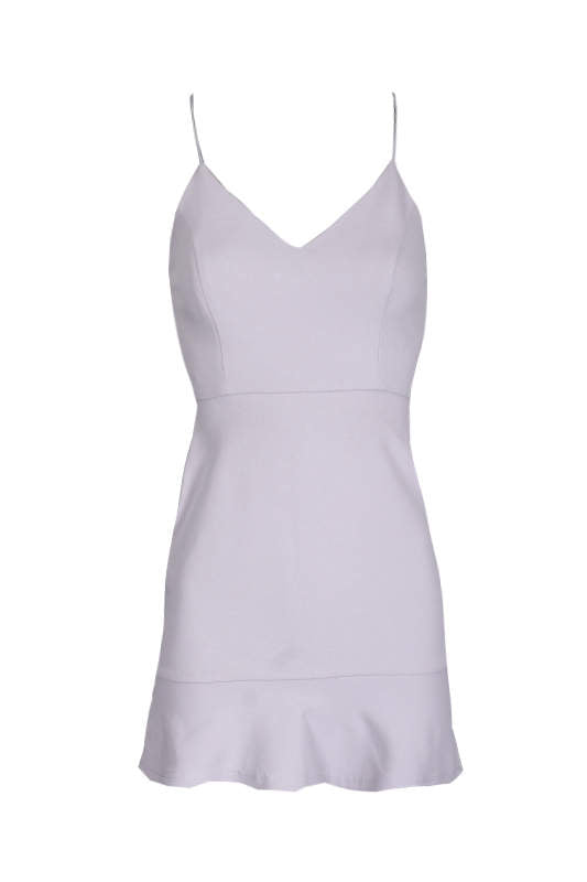 Silver Frill Hem Mini Dress