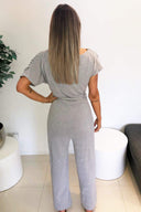 Silver Knitted Jumpsuit