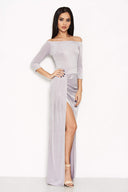 Off The Shoulder Sparkle Maxi Dress