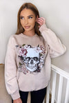 Stone Skull Printed Sweatshirt