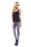 Plain Speckle High Waist Jean