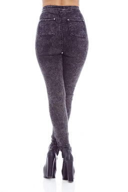 Plain Speckle  High Waist Jean