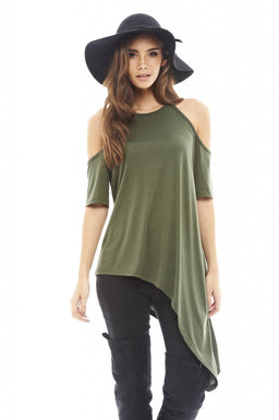Cut Out Shoulder   Asymmetric Top