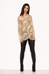 Snake Print Chiffon Top