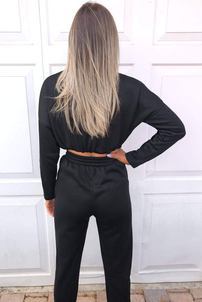 Black Soft High Neck Lounge Suit