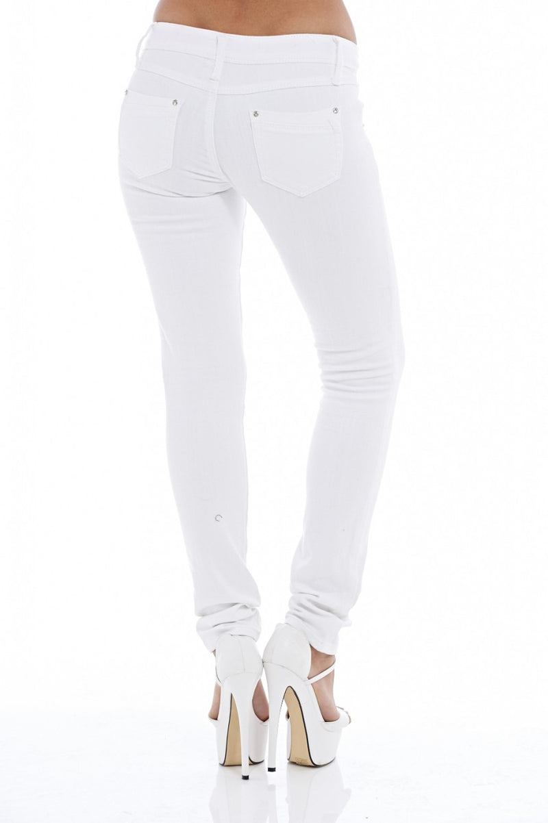 Plain White Skinny Jean