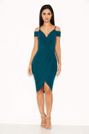 Teal Wrap Around Dress