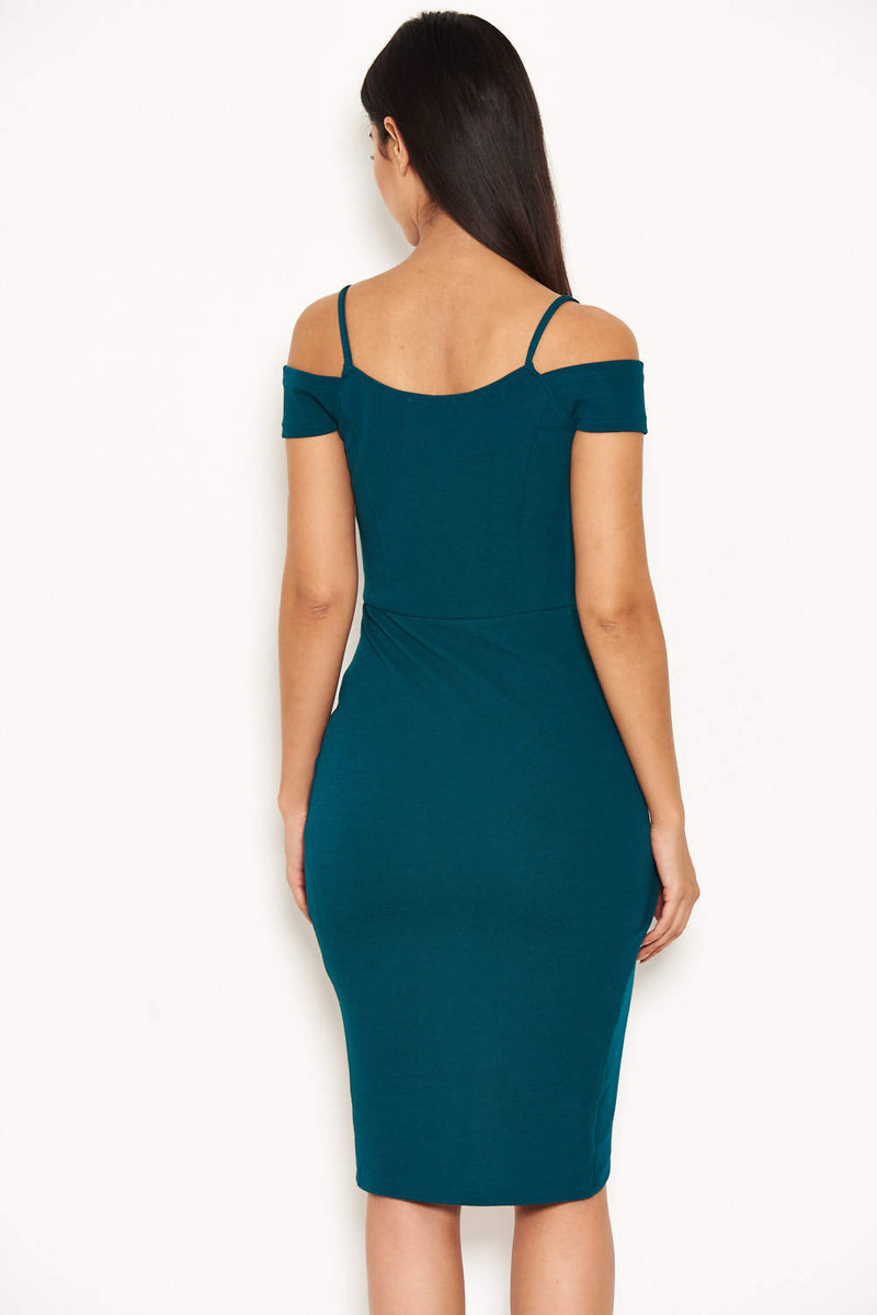 Teal Wrap Around Dress