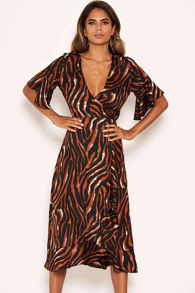 Tiger wrap dress cheap