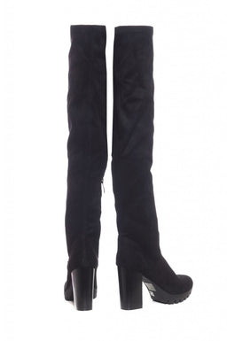 Faux Suede Knee High Boots