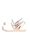 White PU Studded Espadrille