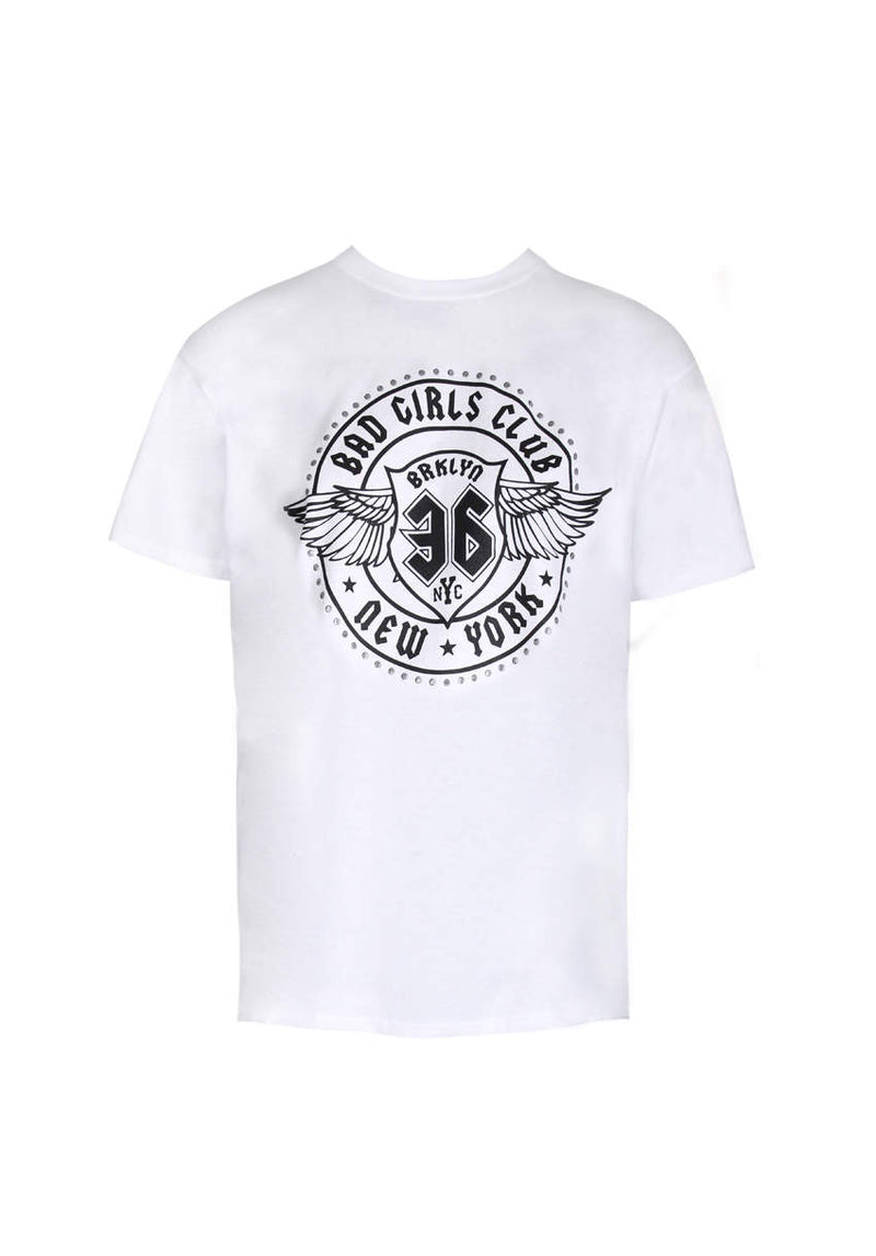 White Bad Girls Slogan T-Shirt