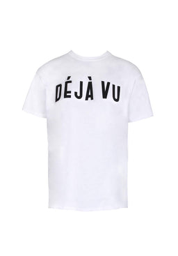 White Deja Vu Slogan T-Shirt