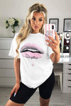 White Pink Lip T-Shirt