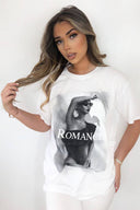 White Romance Oversized T-Shirt