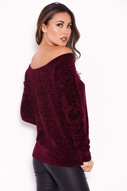 Wine Chenille Jumper