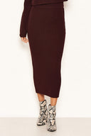 Wine Knit Skirt