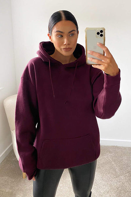 Wine Oversized Hoodie