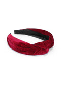 Wine Velvet Knot Headband