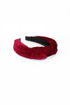 Wine Velvet Knot Headband