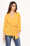 Yellow Front Tie Top