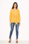 Yellow Front Tie Top