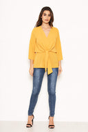 Yellow Front Tie Top