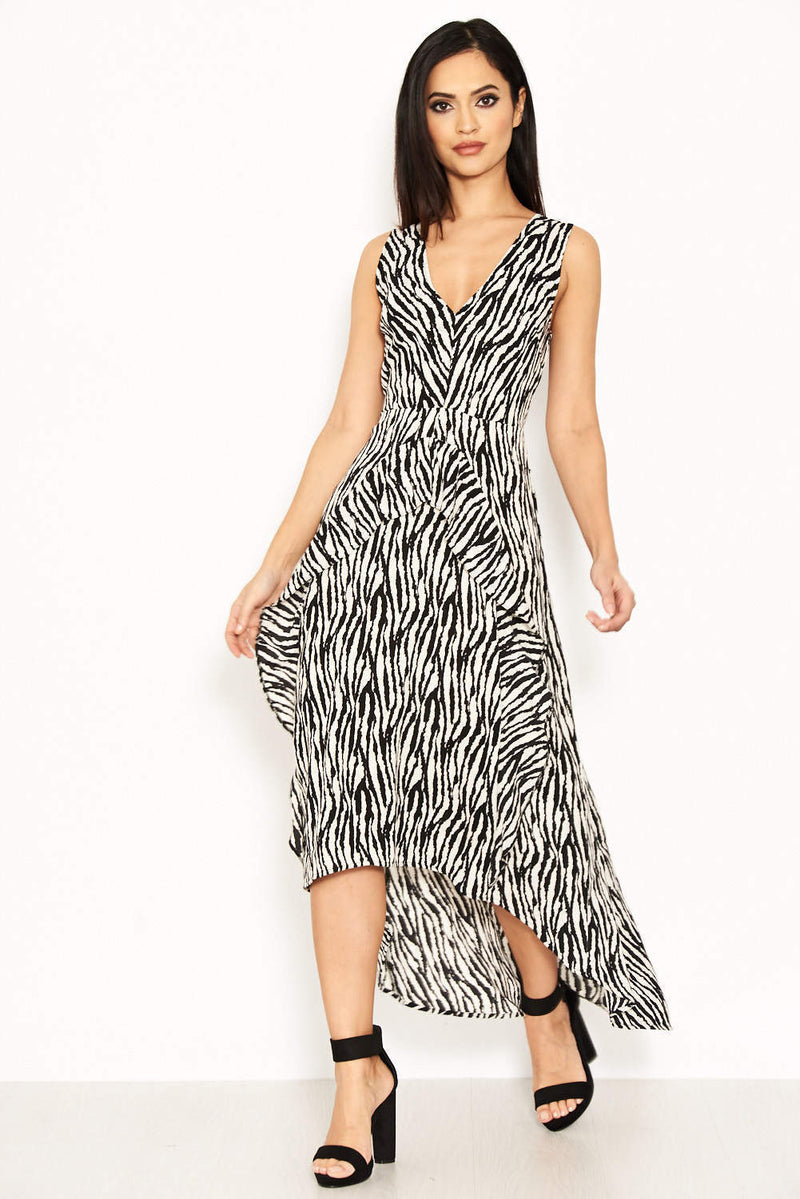 Zebra Animal Print Maxi Dress