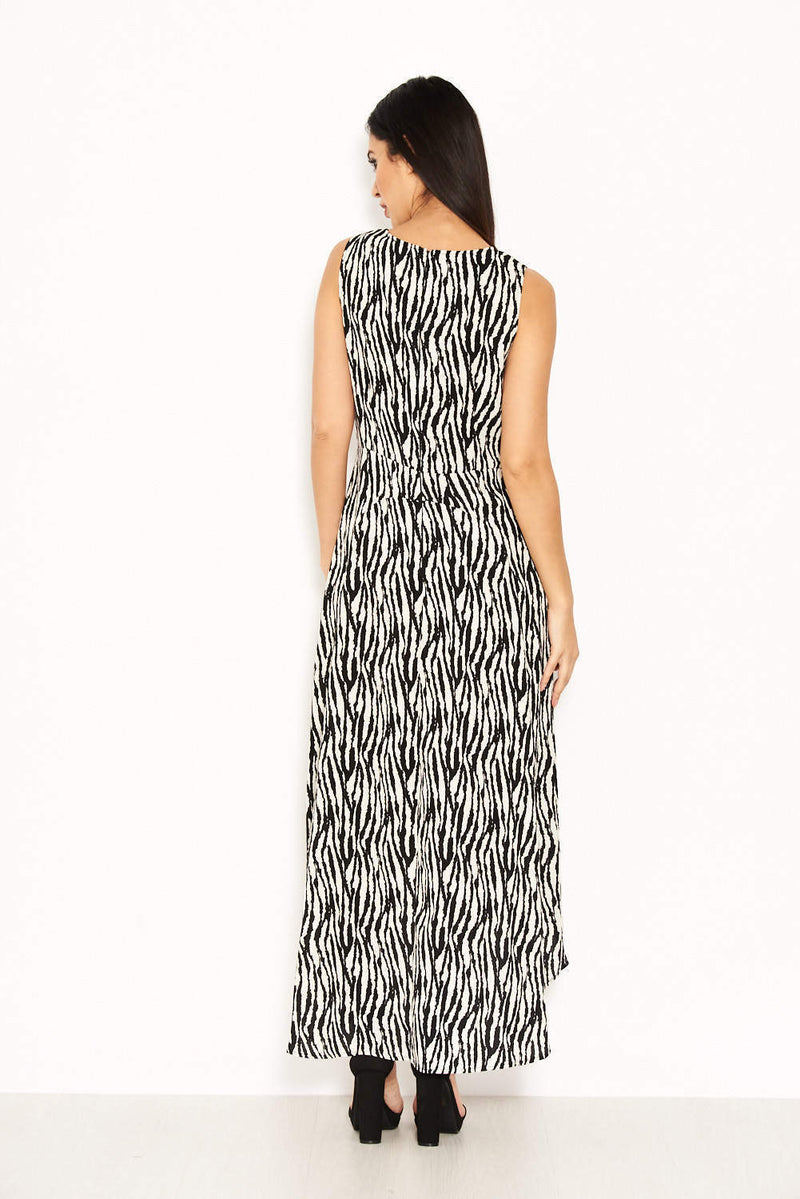 Zebra Animal Print Maxi Dress
