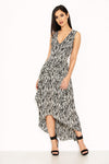 Zebra Animal Print Maxi Dress