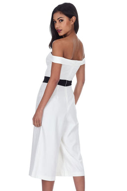 Cream Culotte Jumpsuit